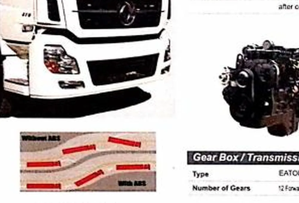 Dongfeng LK-375 6x4 prime mover shown in the supplied brochure